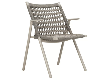 ANATRA - Handwoven olefin rope chair with armrests by JANUS et Cie - view 2